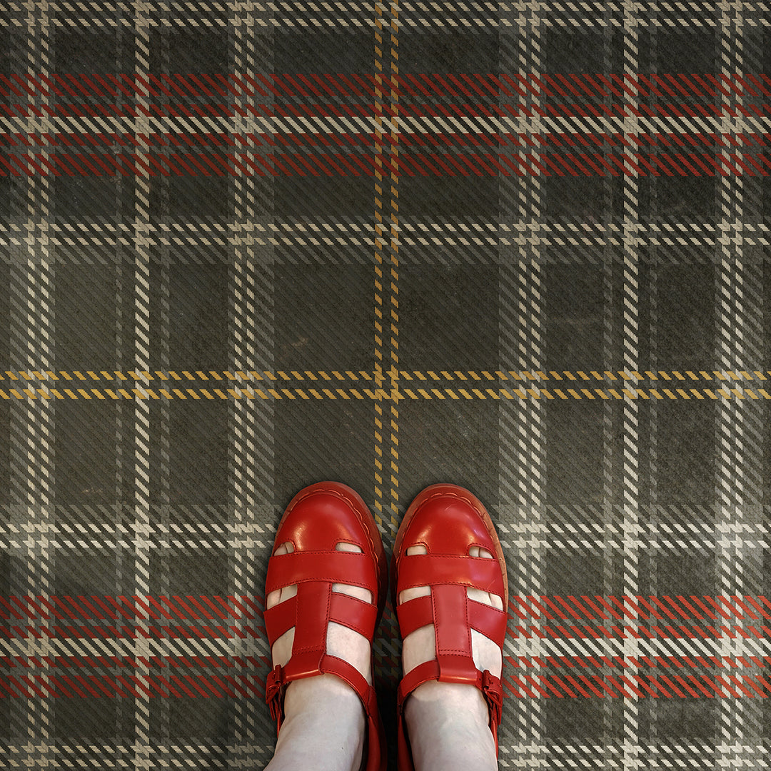 Vintage Vinyl Floorcloth Mats (Pattern 67 Forth Bridge) - Hudson & Vine