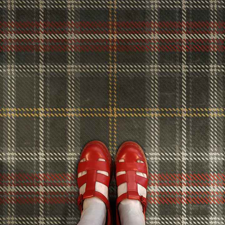 Vintage Vinyl Floorcloth Mats (Pattern 67 Forth Bridge) - Hudson & Vine