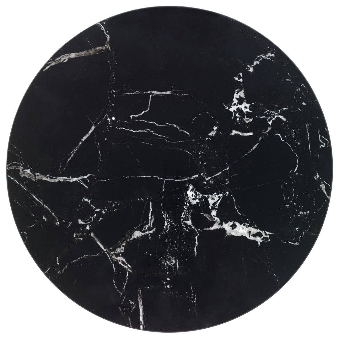 Bodrum Pietra Vinyl Round Placemats (Black) Set/4