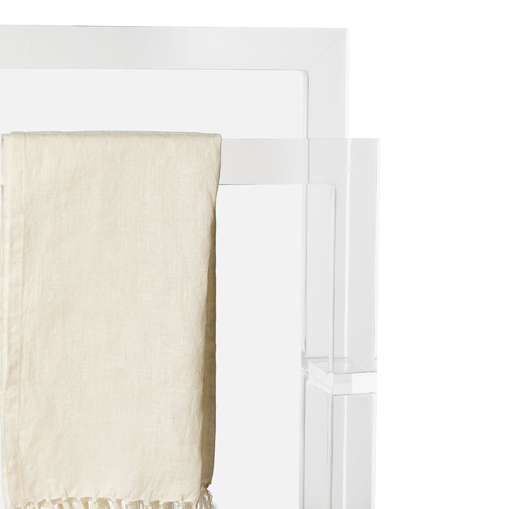 Albi Clear Acrylic Freestanding Towel Rack 20"x36"