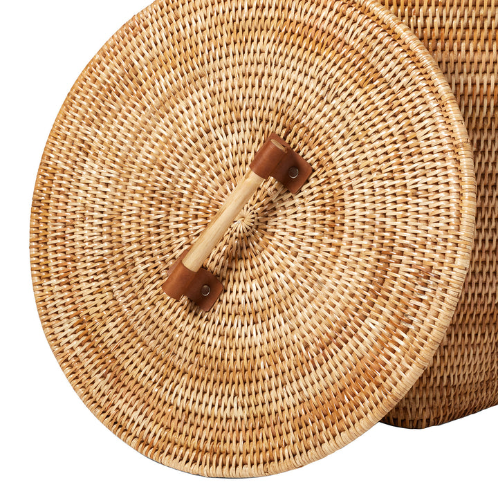 Antalya Natural Rattan Hamper (Large)