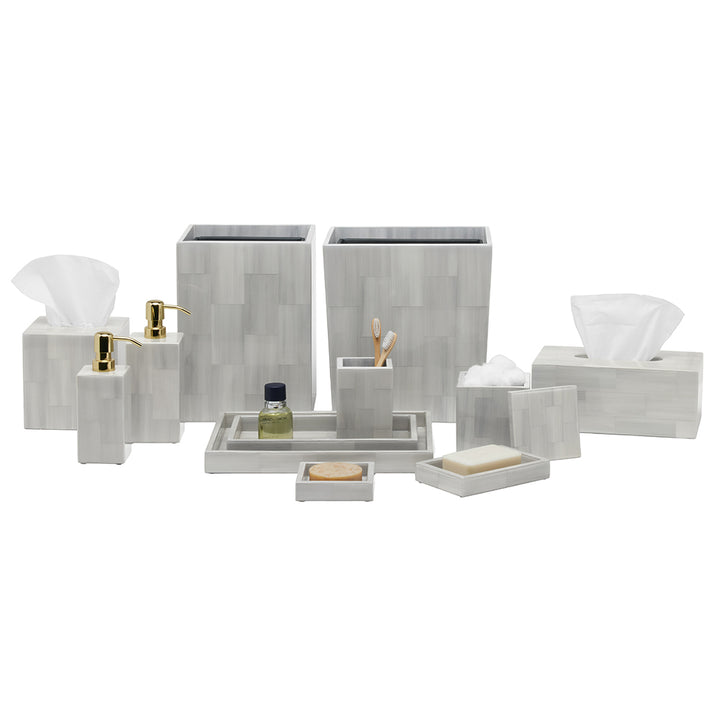 Arles Faux Horn Bathroom Accessories (Light Gray)