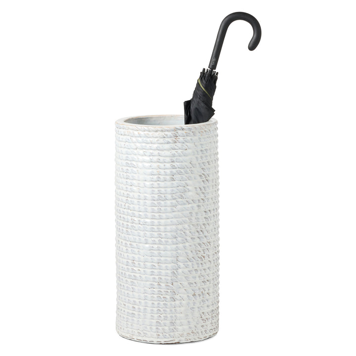 Arosa Stoneware Umbrella Stand (White)