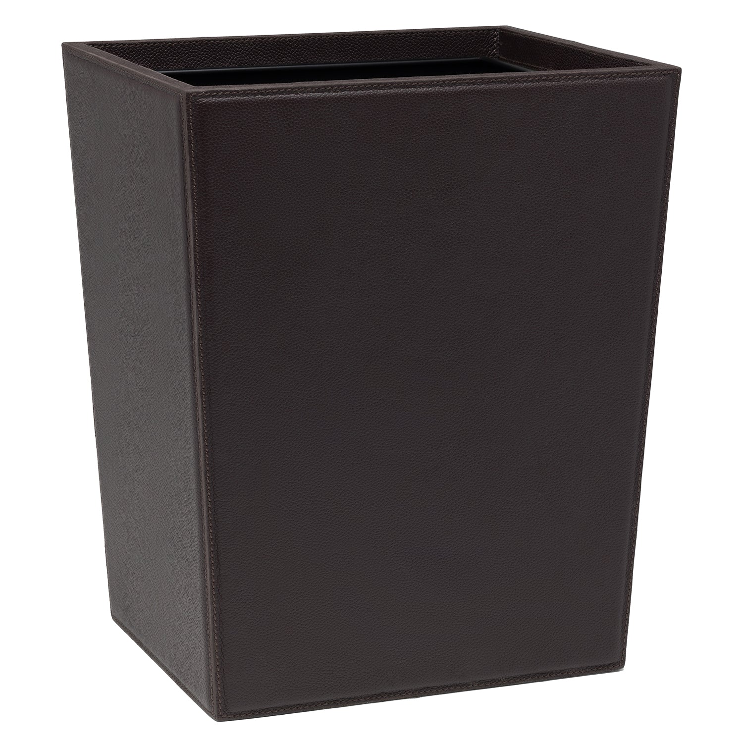 Pigeon & Poodle Asby Leather Wastebasket - Thumbnail 2