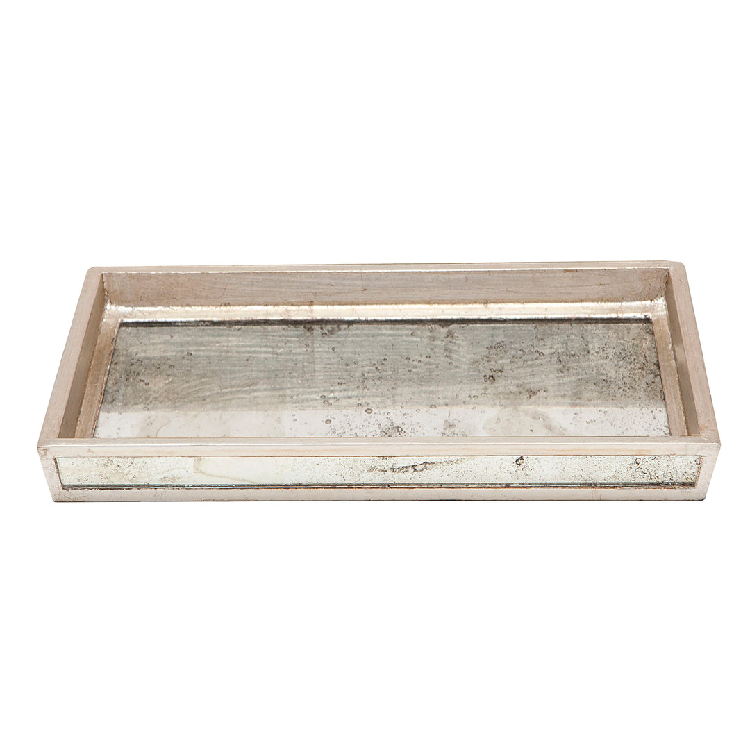 Atwater Antiqued Mirror Bathroom Accessories (Silver Leaf)