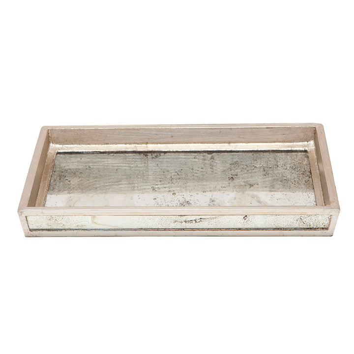 Atwater Antiqued Mirror Bathroom Accessories (Silver Leaf)
