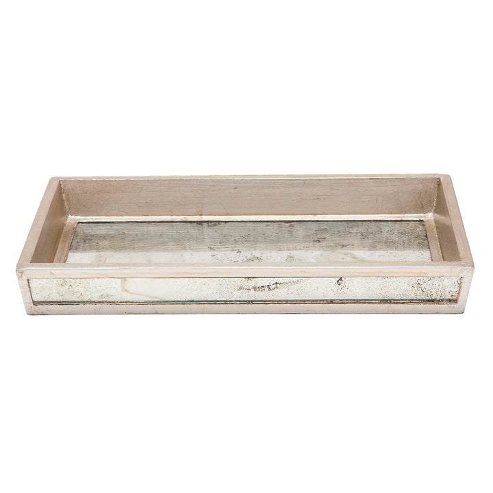 Atwater Antiqued Mirror Bathroom Accessories (Silver Leaf)