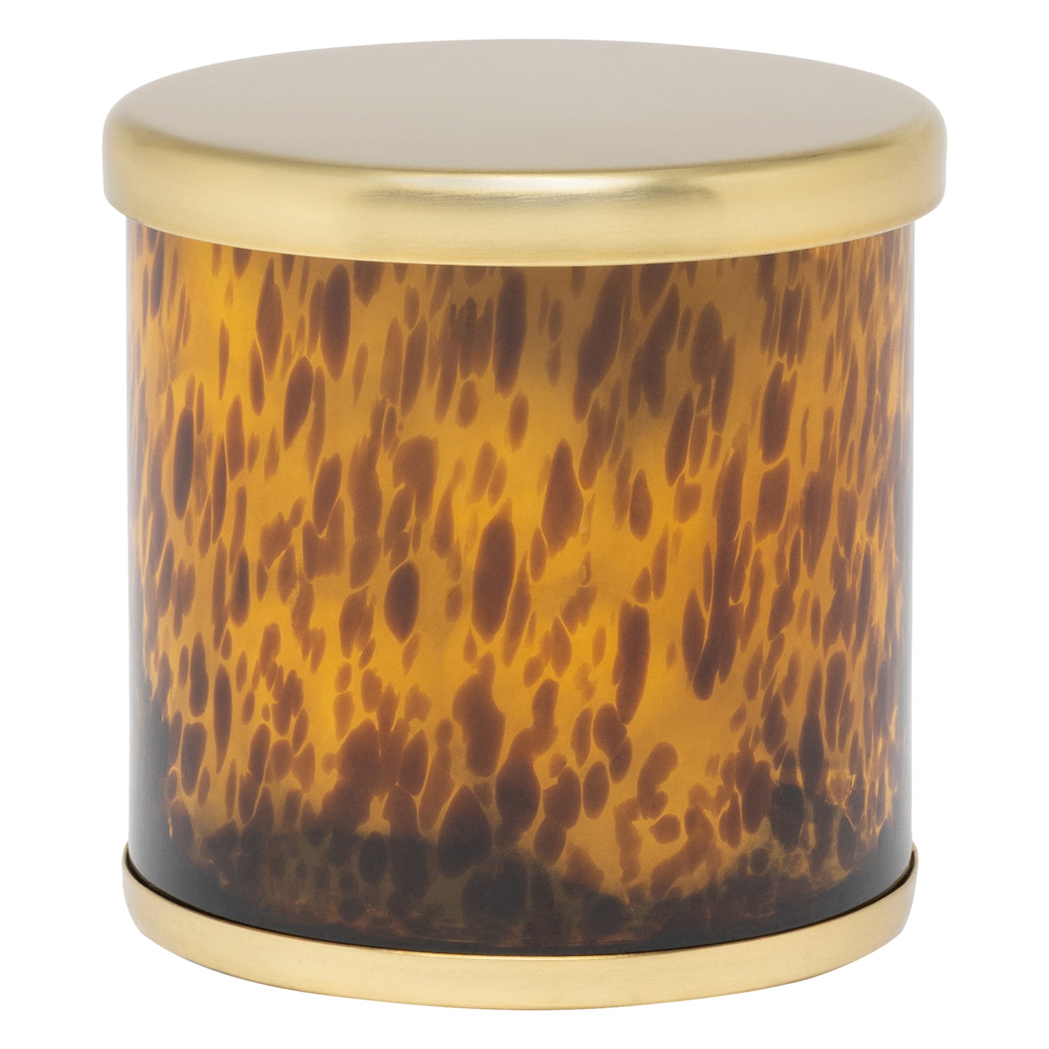 Benton Amber Tortoise Glass/Matte Gold Stainless Steel Bathroom Accessories - Thumbnail 2