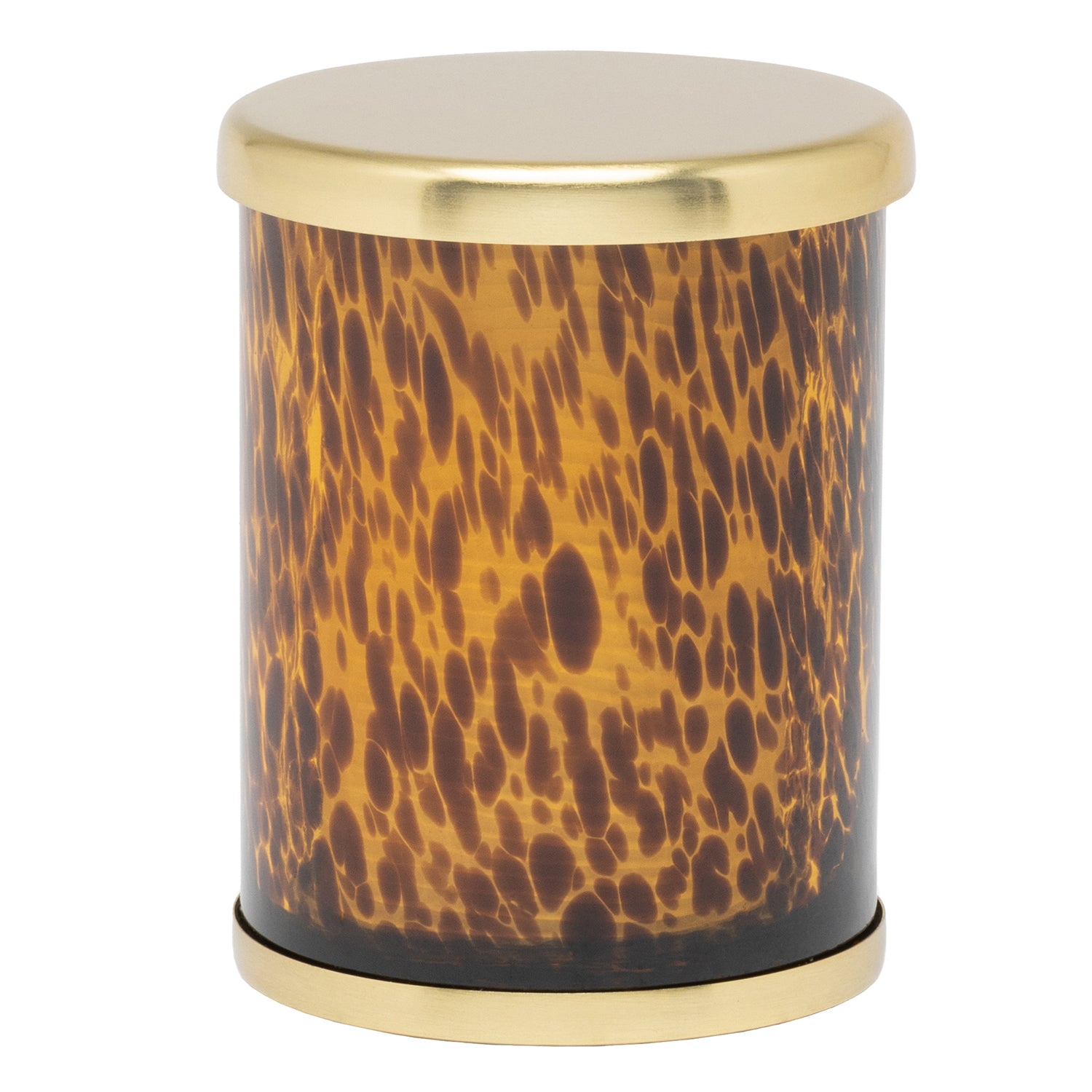 Benton Amber Tortoise Glass/Matte Gold Stainless Steel Bathroom Accessories - Thumbnail 4