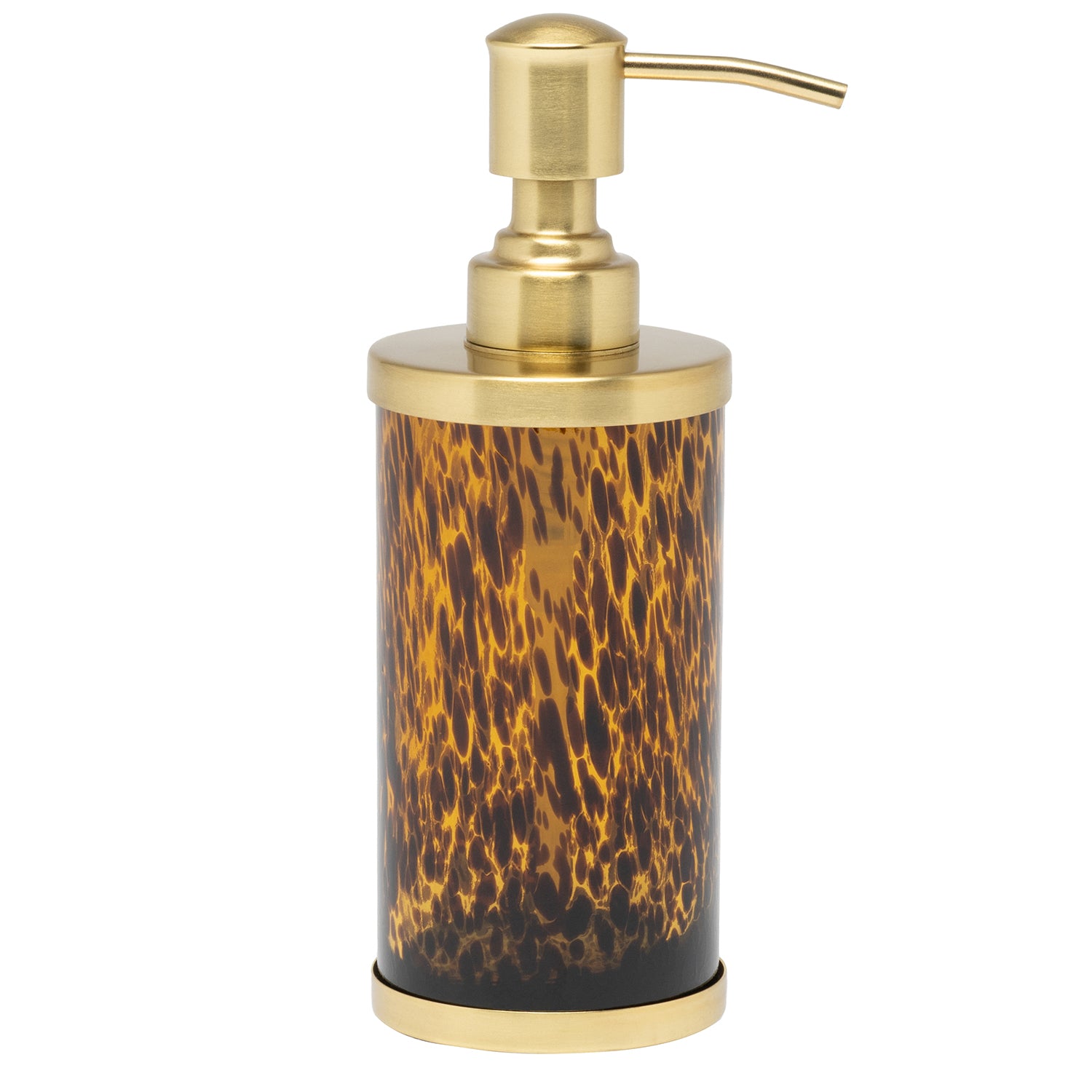 Benton Amber Tortoise Glass/Matte Gold Stainless Steel Bathroom Accessories