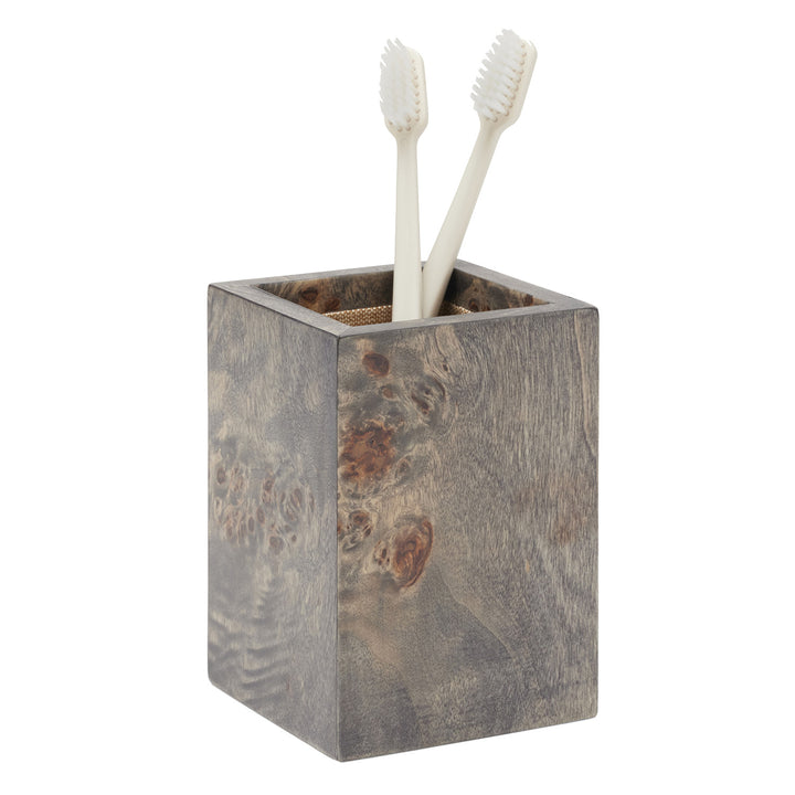 Bern Mappa Burl Veneer Bathroom Accessories (Ash Gray)