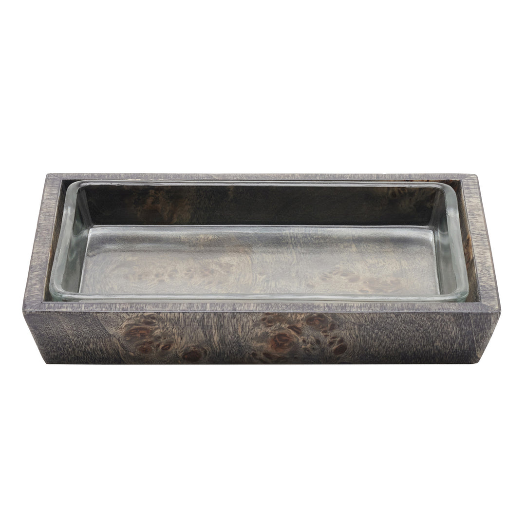 Bern Mappa Burl Veneer Bathroom Accessories (Ash Gray)