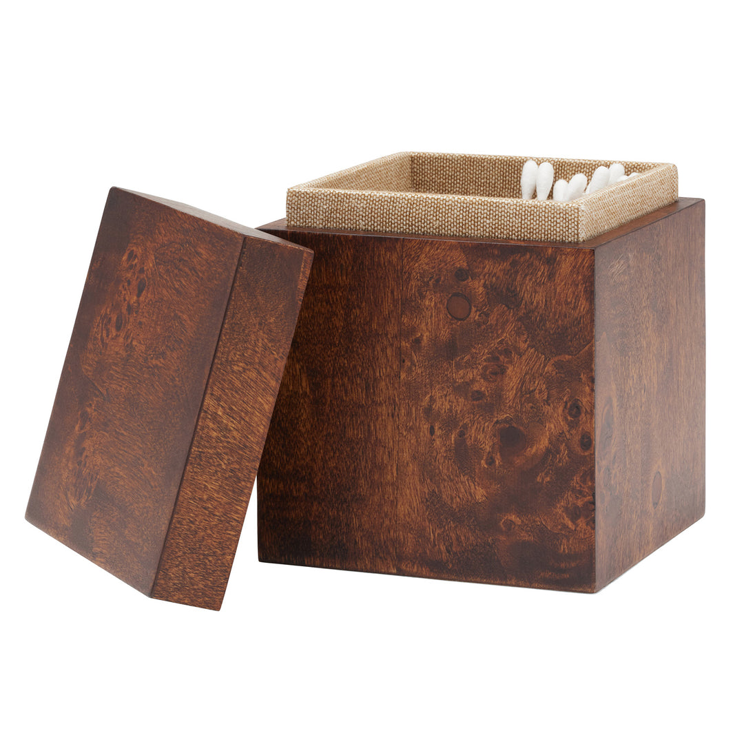 Bern Mappa Burl Veneer Bathroom Accessories (Dark Honey)