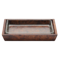 Bern Mappa Burl Veneer Bathroom Accessories (Dark Honey)