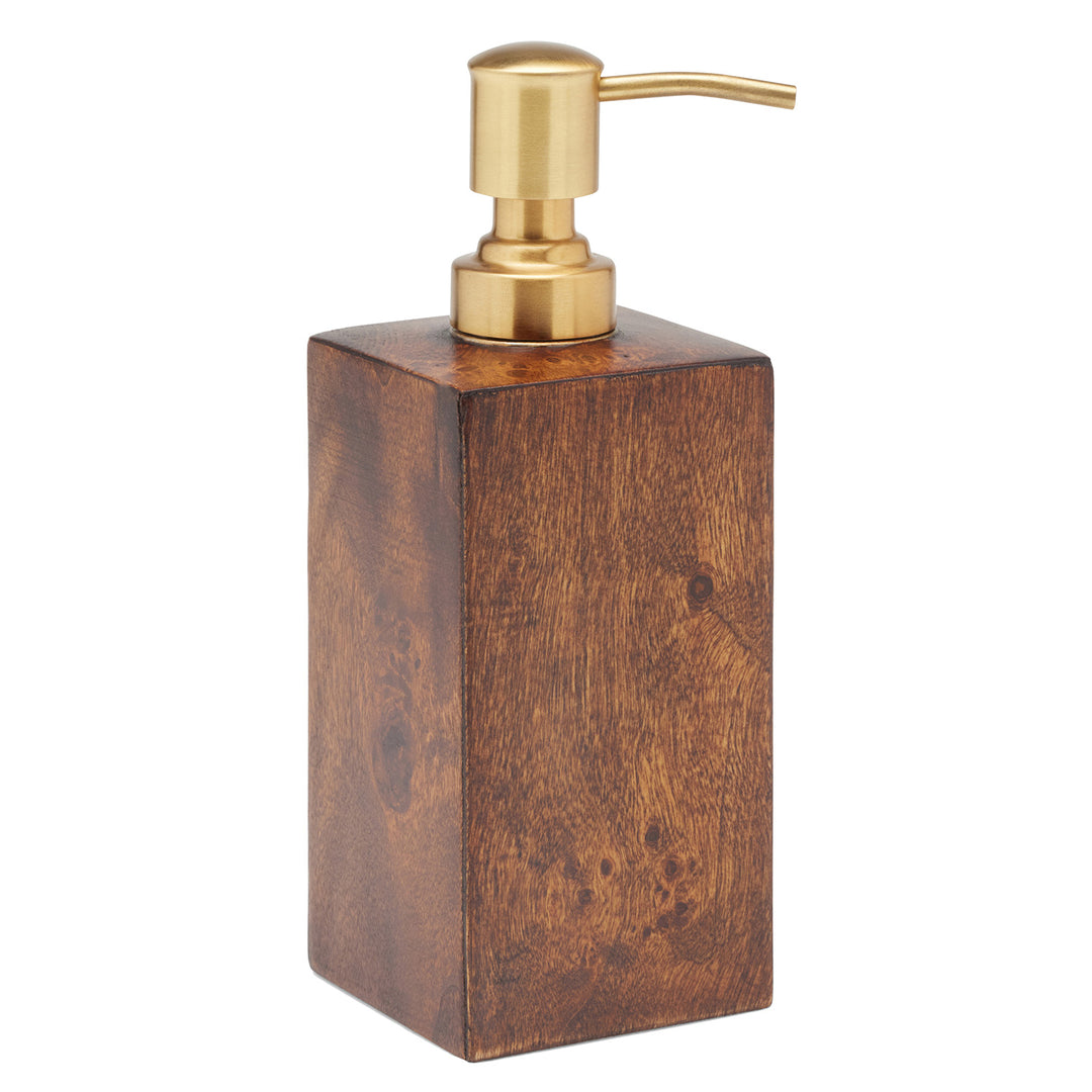 Bern Mappa Burl Veneer Bathroom Accessories (Dark Honey)