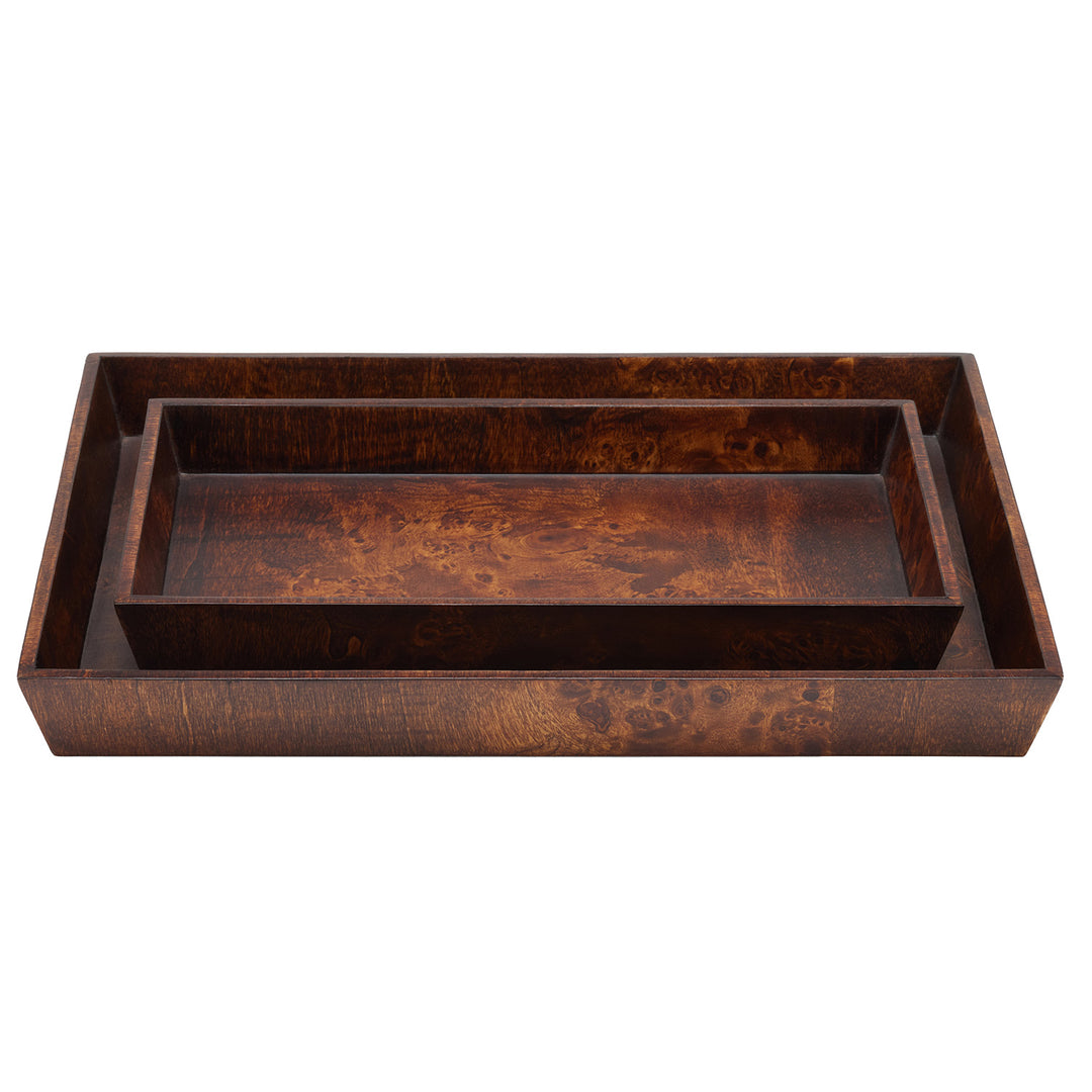 Bern Mappa Burl Veneer Bathroom Accessories (Dark Honey)