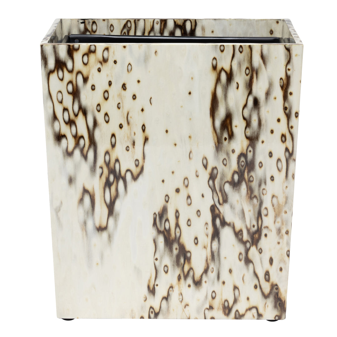 Bisbee Maple Birdseye Burl Veneer  Rectangle Wastebasket