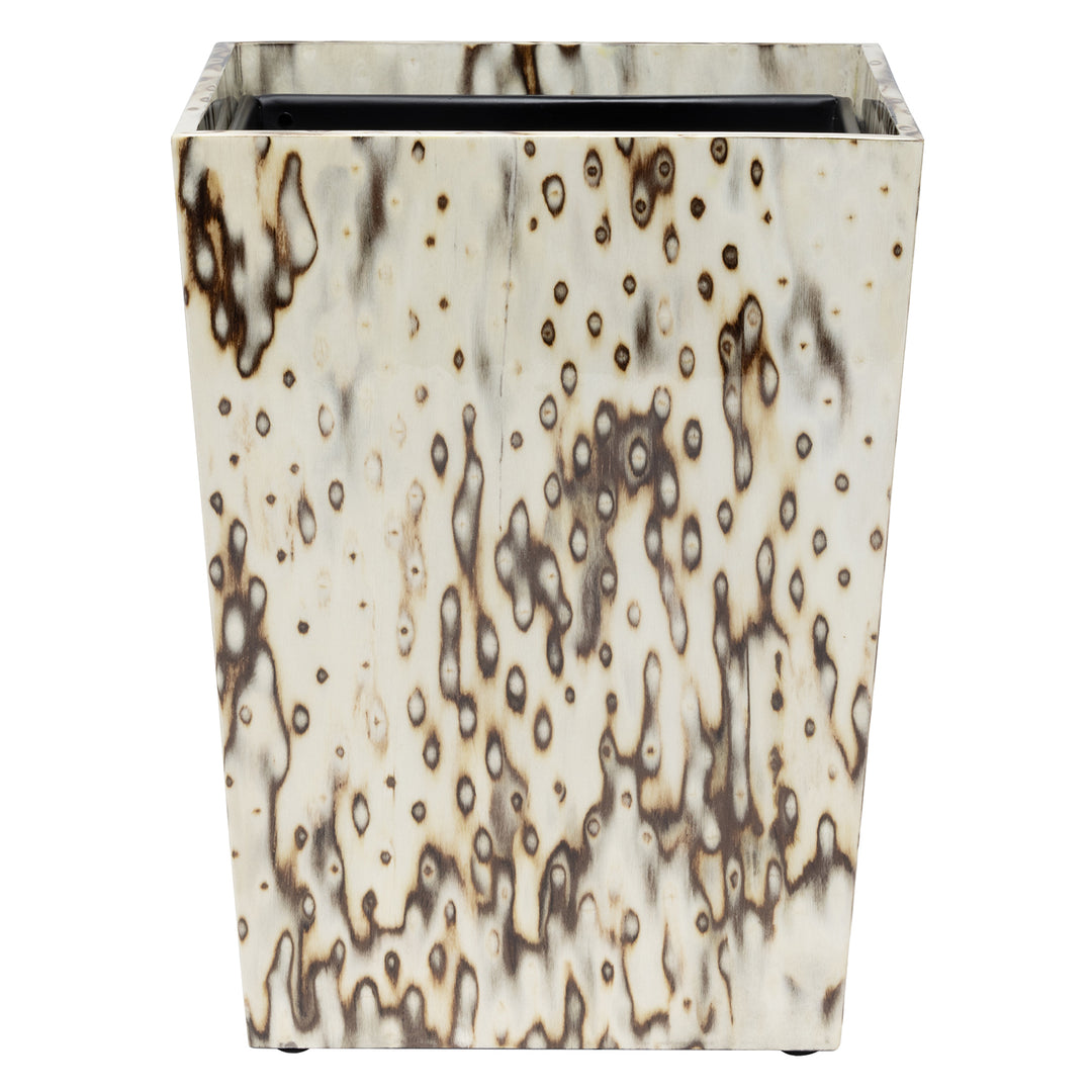 Bisbee Maple Birdseye Burl Veneer Square Wastebasket