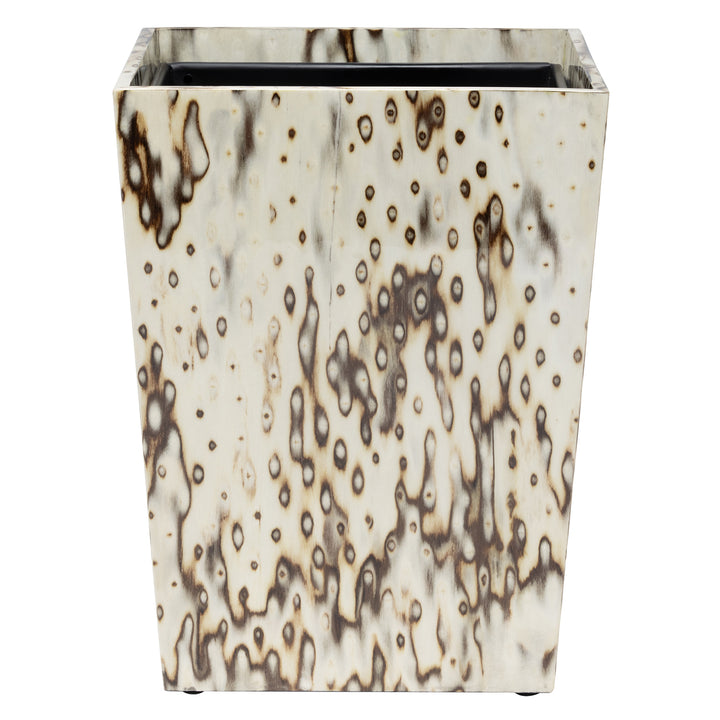 Bisbee Maple Birdseye Burl Veneer Square Wastebasket