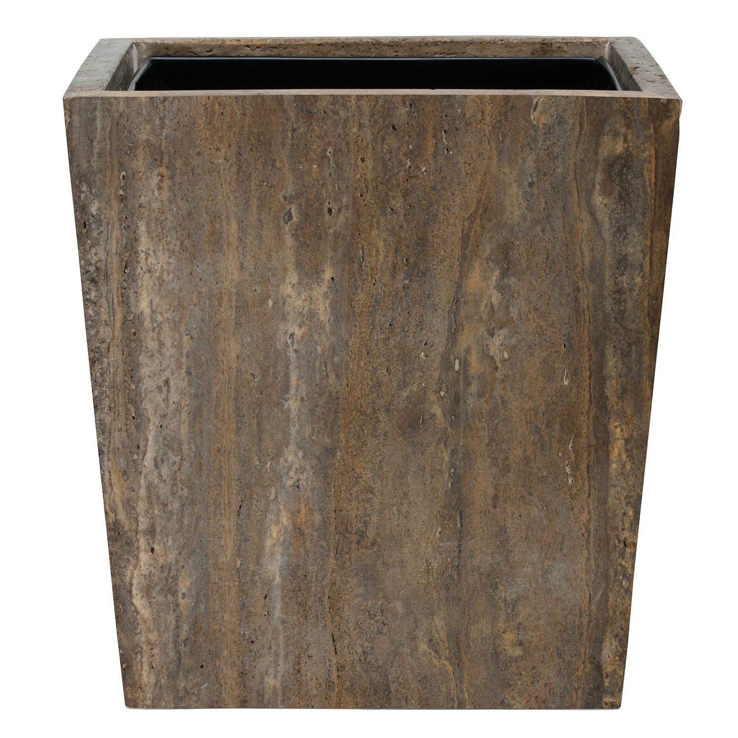 Bowen Travertine/Resin Rectangle Wastebasket
