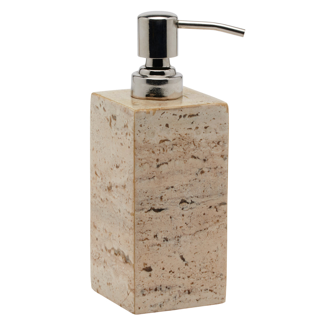 Bowen Travertine/Resin Soap Dispenser (Natural)