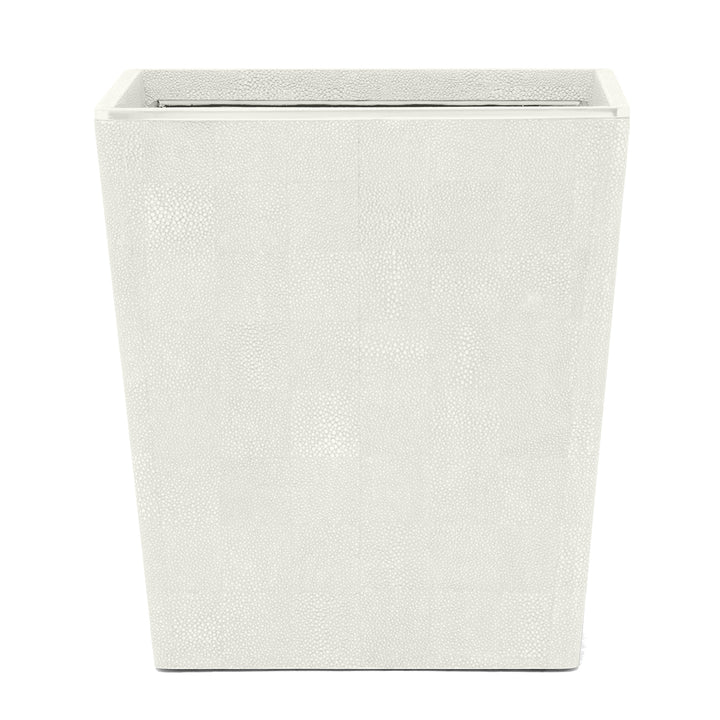 Bradford Faux Shagreen Bathroom Accessories (Blanc/Gold)