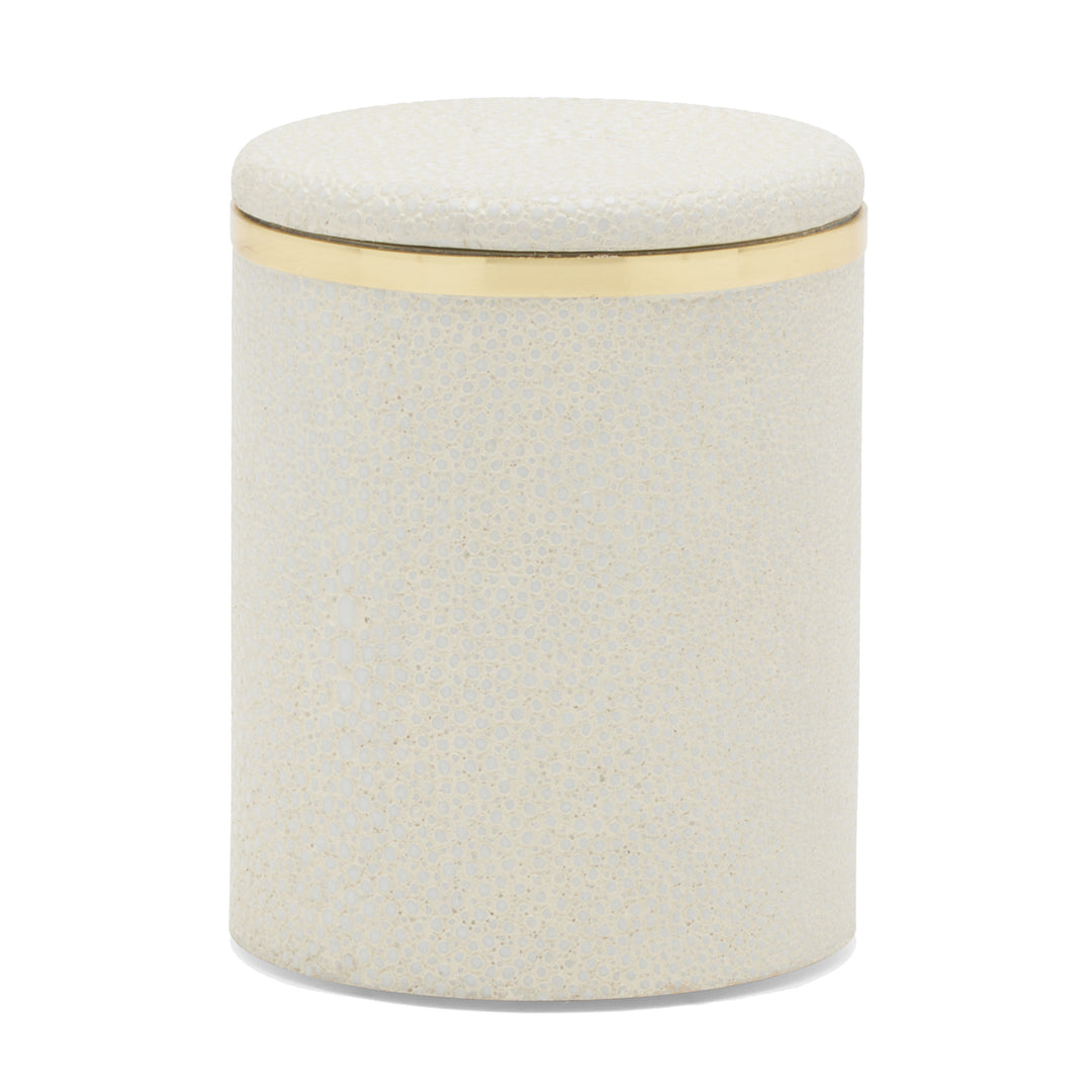 Bradford Faux Shagreen Bathroom Accessories (Blanc/Gold)