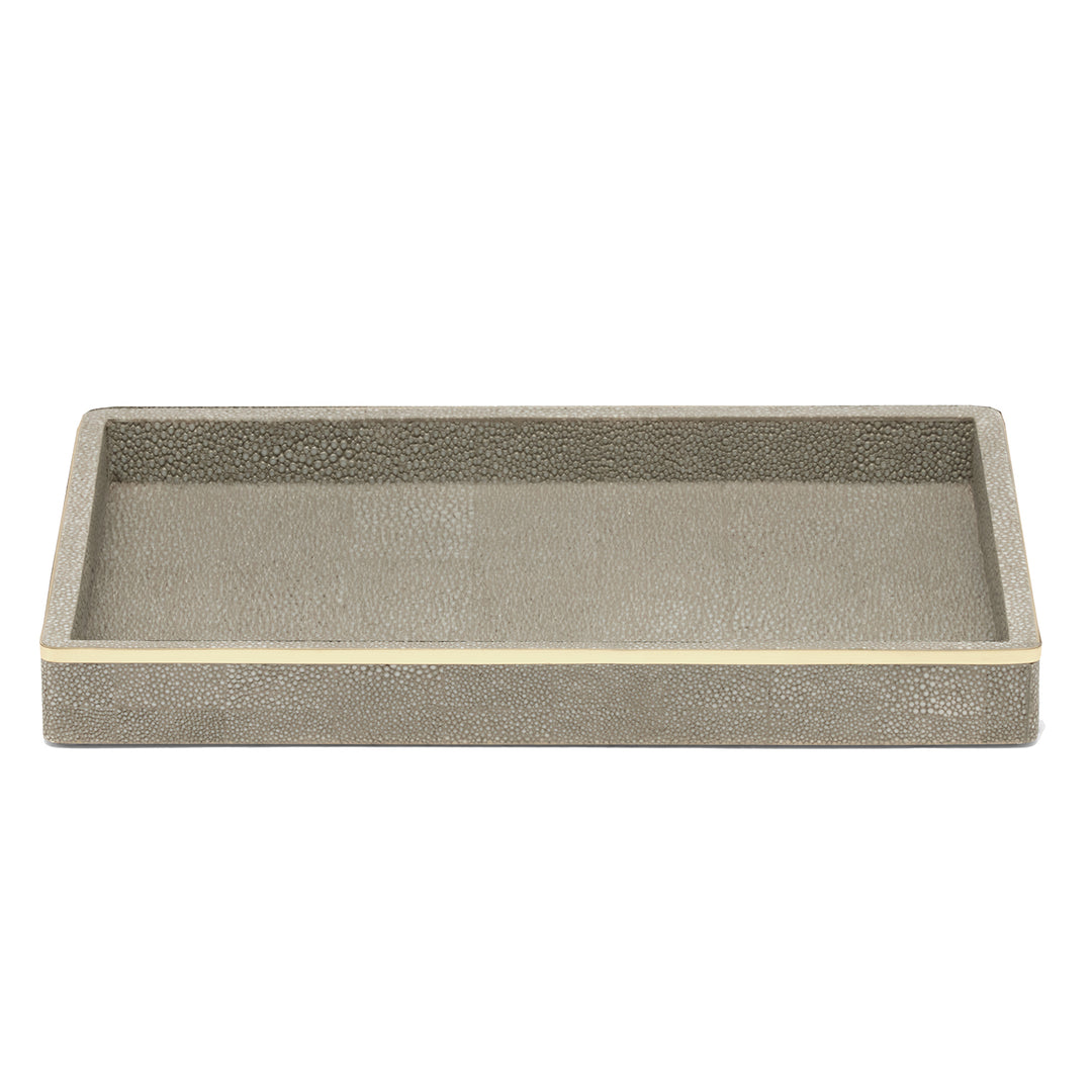 Bradford Faux Shagreen Tray (Sand/Gold)
