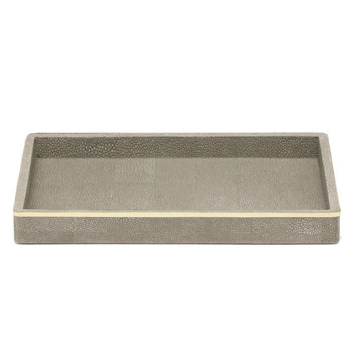 Bradford Faux Shagreen Tray (Sand/Gold)