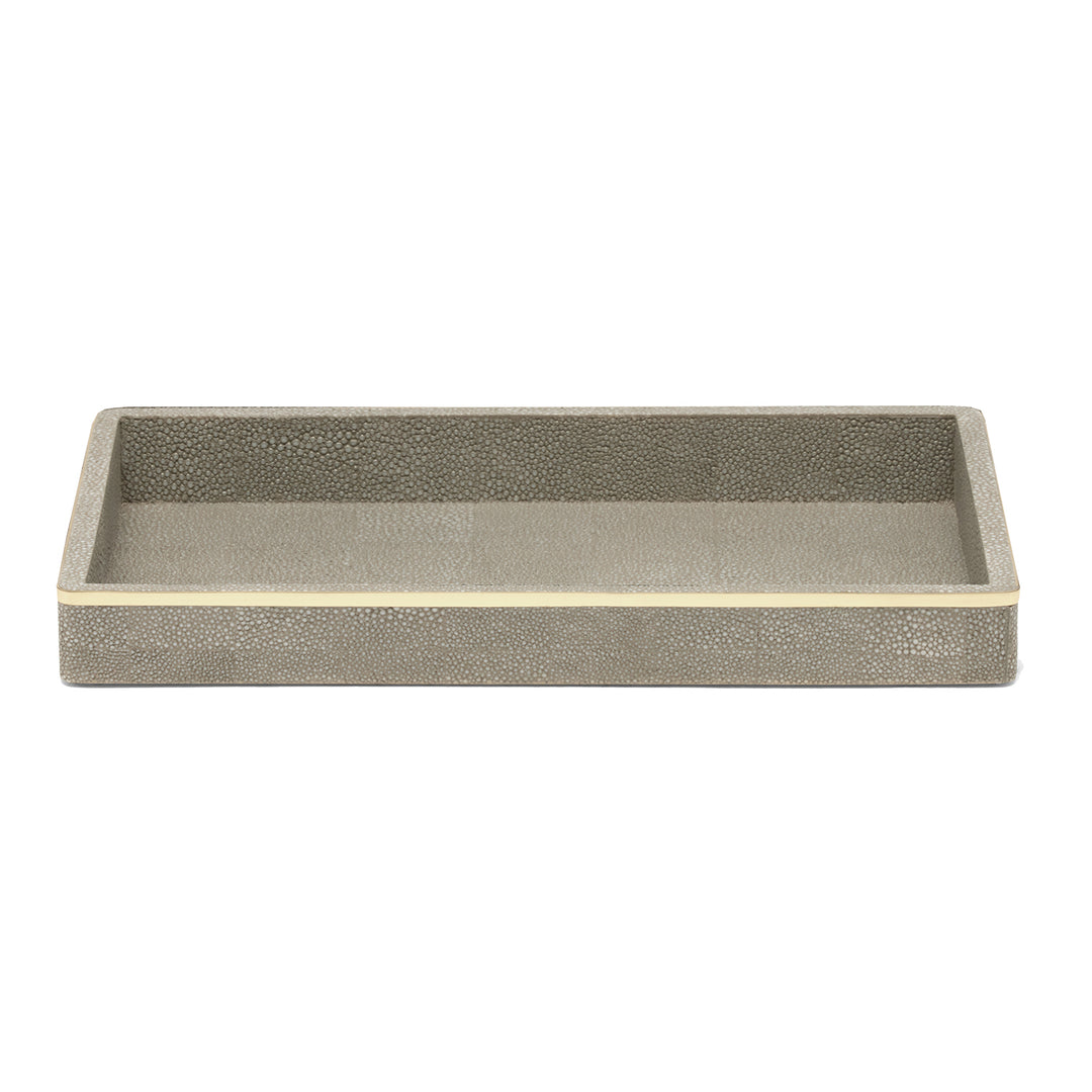 Bradford Faux Shagreen Tray (Sand/Gold)