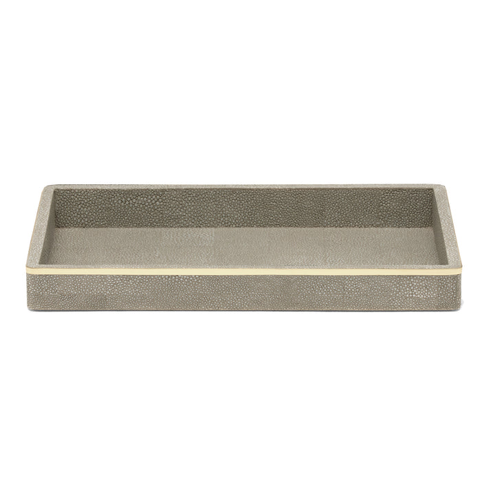 Bradford Faux Shagreen Tray (Sand/Gold)