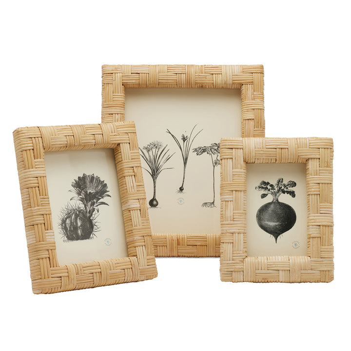 Calais Natural Cane Picture Frame