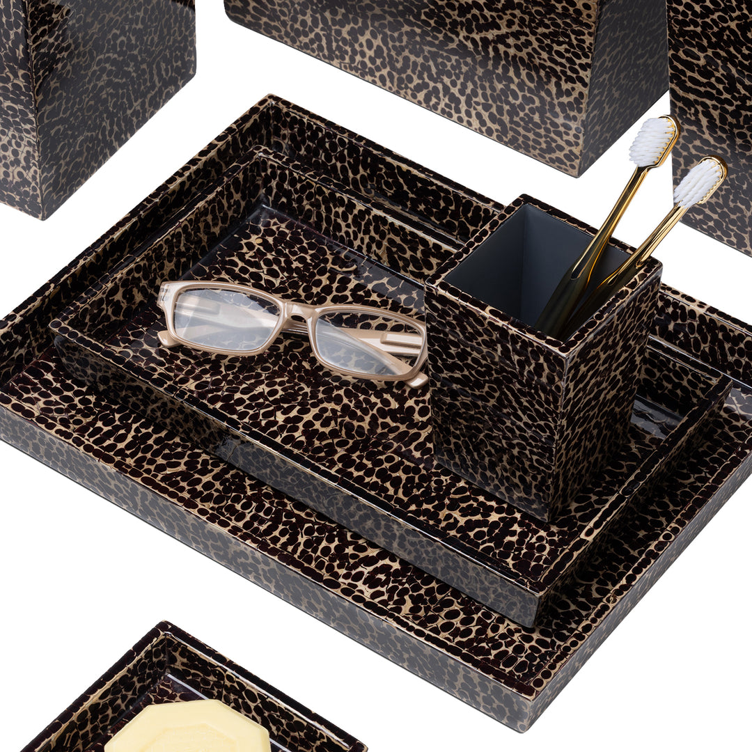 Callas Lacquered Eggshell Bathroom Accessories (Deep Bronze)