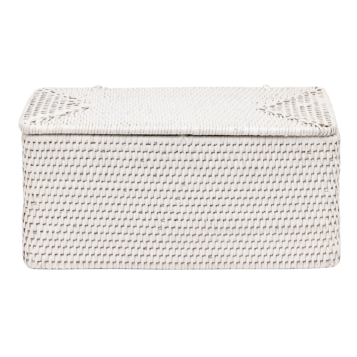 Camden Rattan Double Toilet Paper Holder (White)