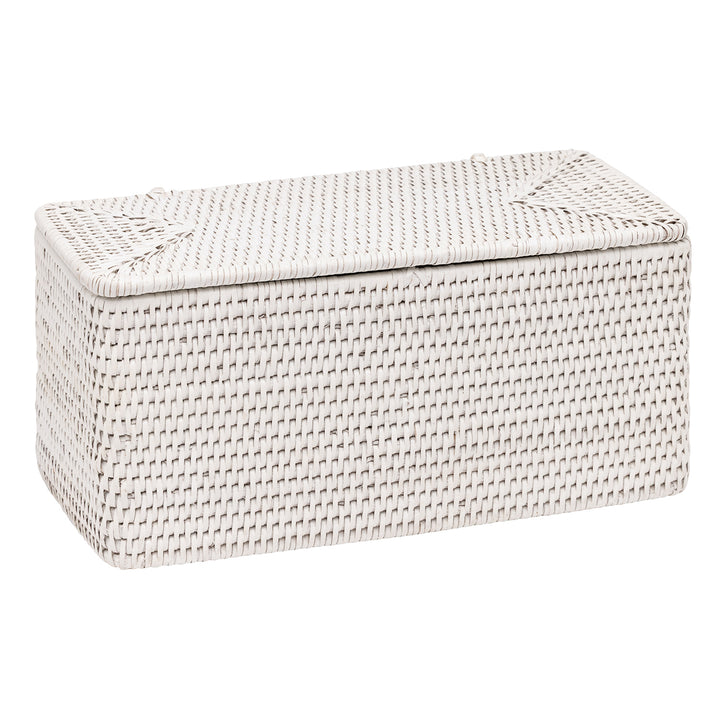 Camden Rattan Double Toilet Paper Holder (White)