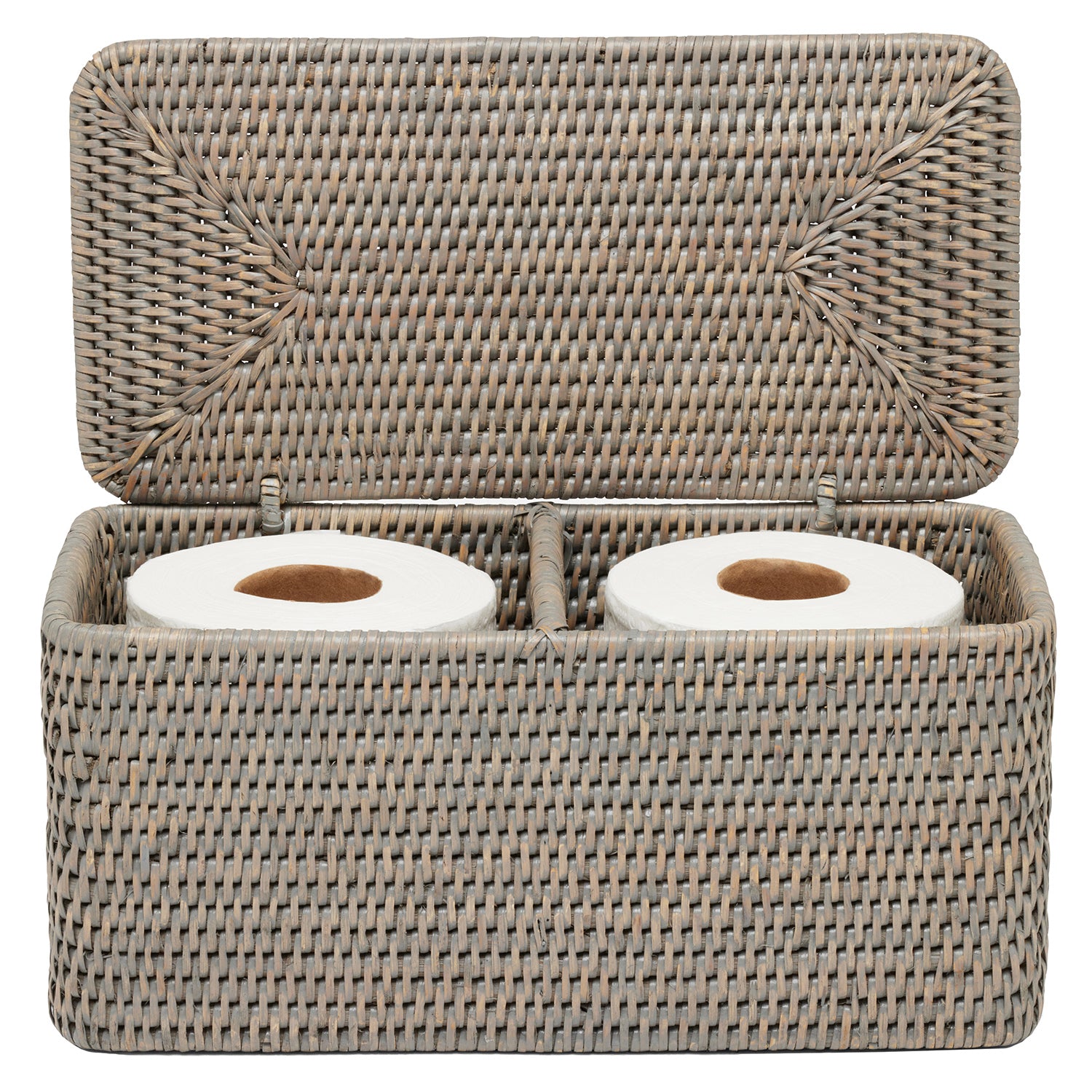 Camden Rattan Double Toilet Paper Holder - Thumbnail 3