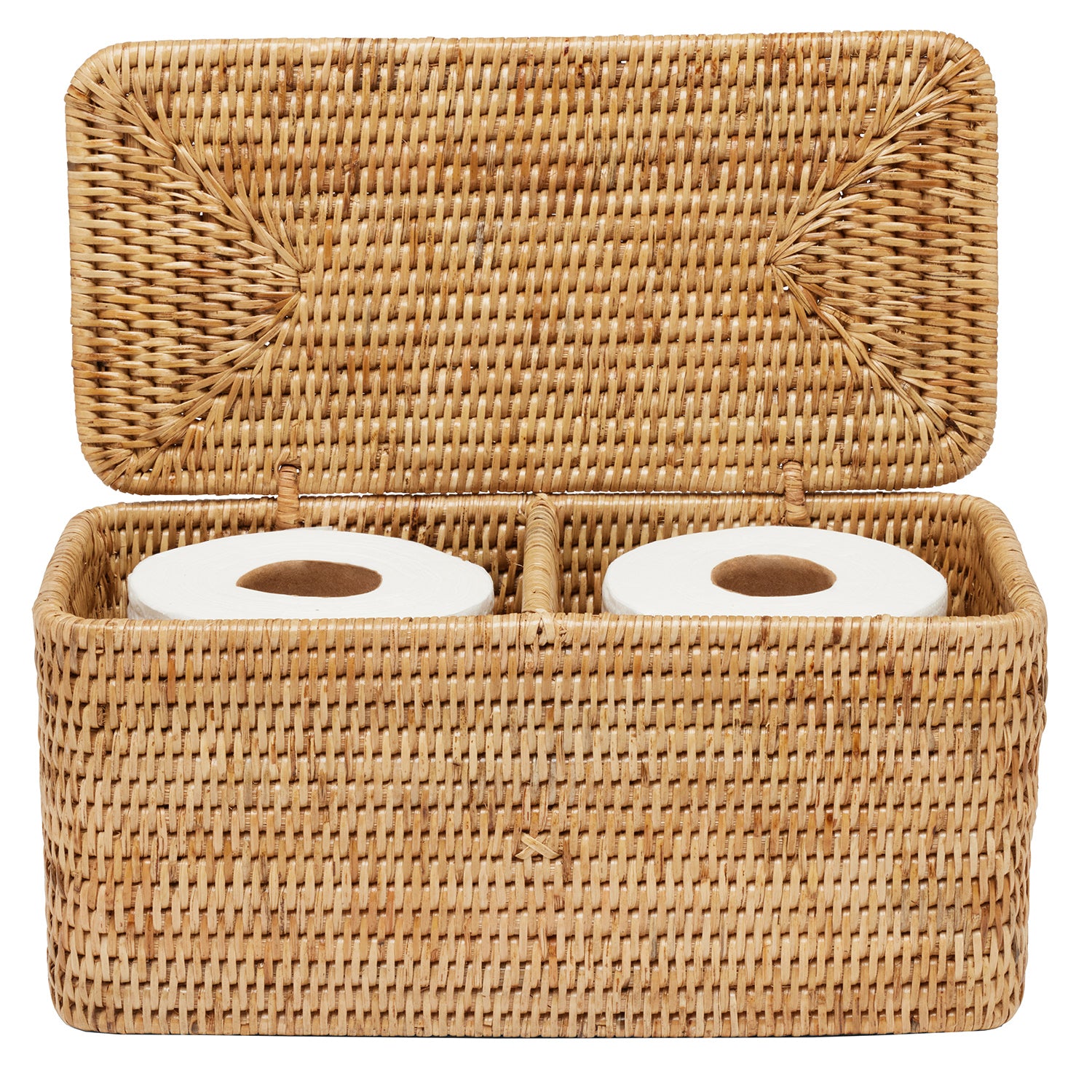 Camden Rattan Double Toilet Paper Holder - Thumbnail 2