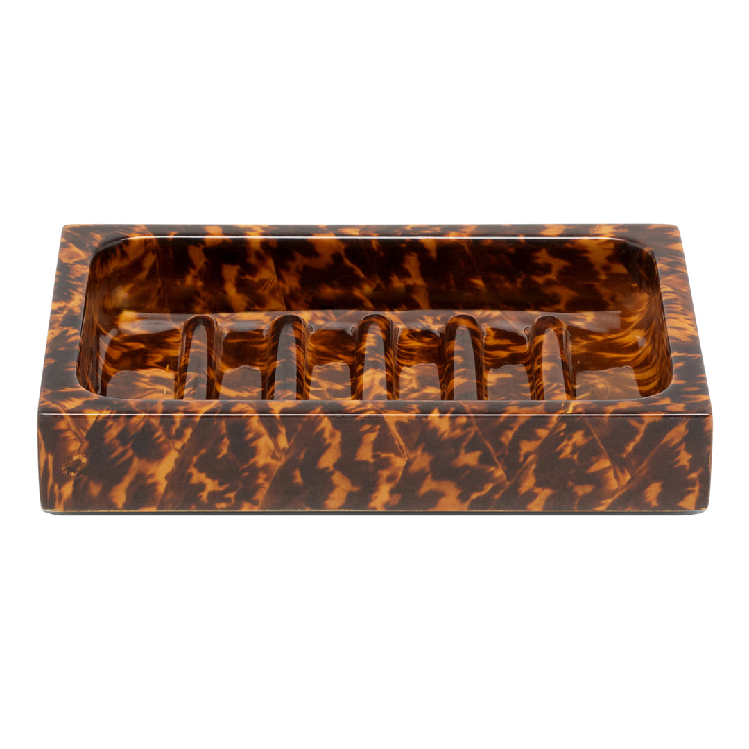 Carmel High-Gloss Faux Tortoise Bathroom Accessories