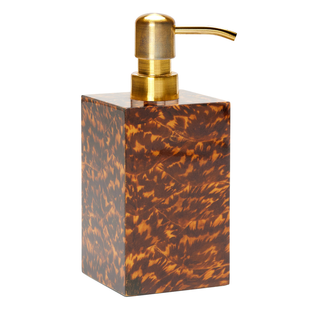 Carmel High-Gloss Faux Tortoise Bathroom Accessories