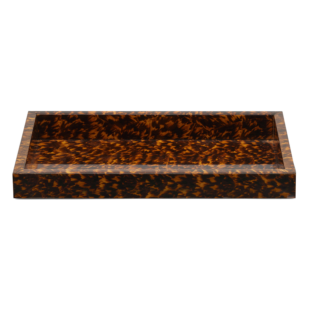 Carmel High-Gloss Faux Tortoise Small Tray