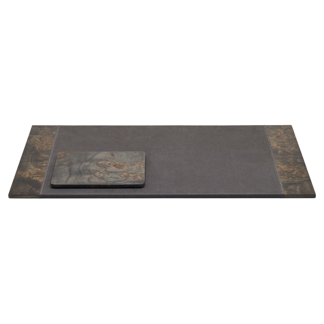Chandler Ash Gray Mappa Burl Desk Blotter Set