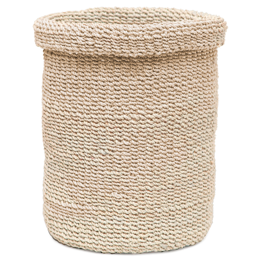 Chelston Bleached Abaca Round Waste Basket