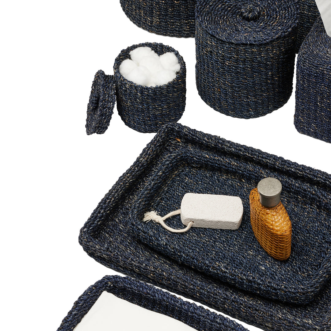 Chelston Abaca Bathroom Accessories (Indigo Blue)