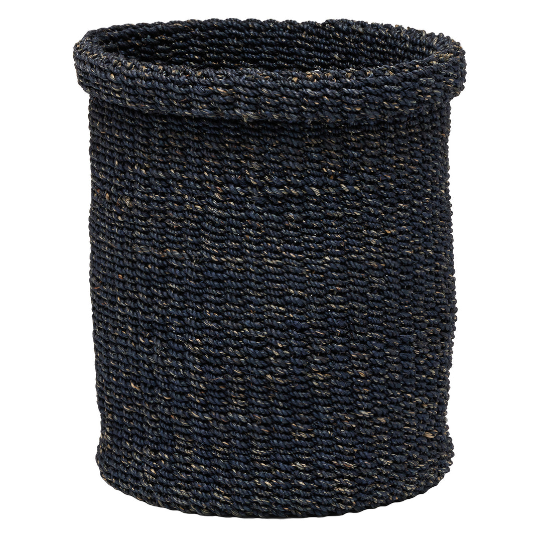 Chelston Abaca Round Waste Basket (Indigo Blue)
