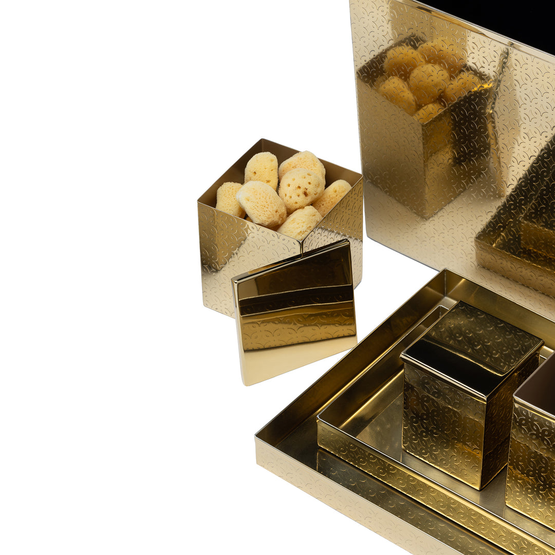 Concord Shiny Gold Lattice Stainless Steel Bathroom Accessories