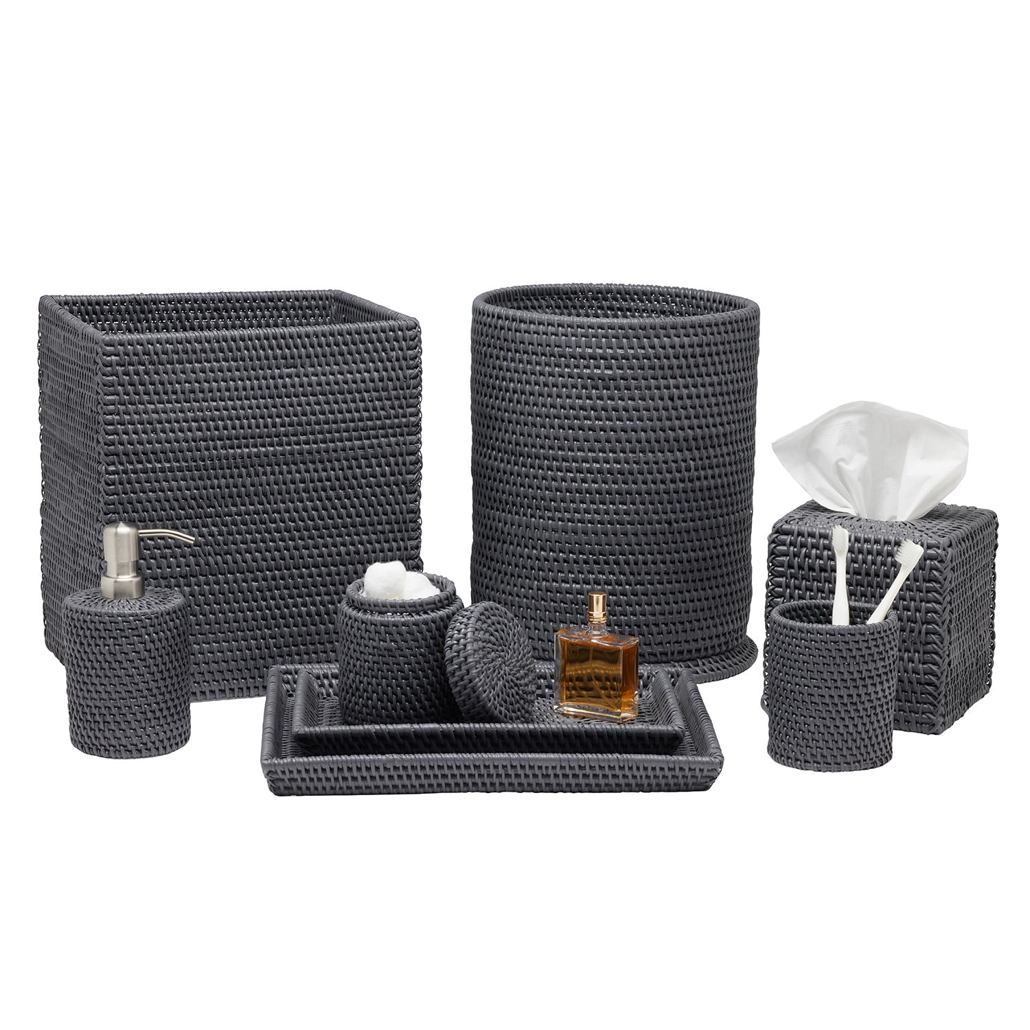 Pigeon & Poodle Dalton Rattan Bathroom Accessories - Thumbnail 3