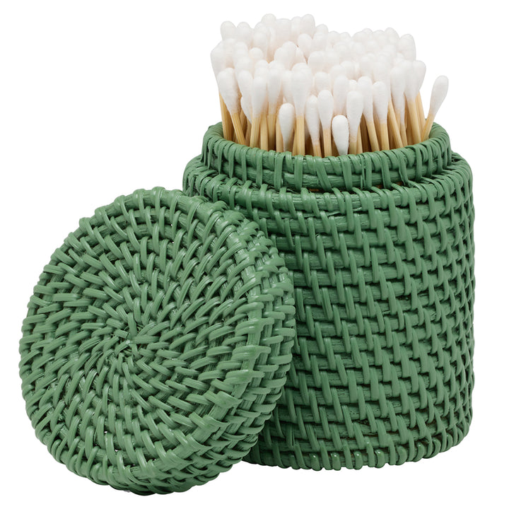 Dalton Rattan Bathroom Accessories (Moss Green)