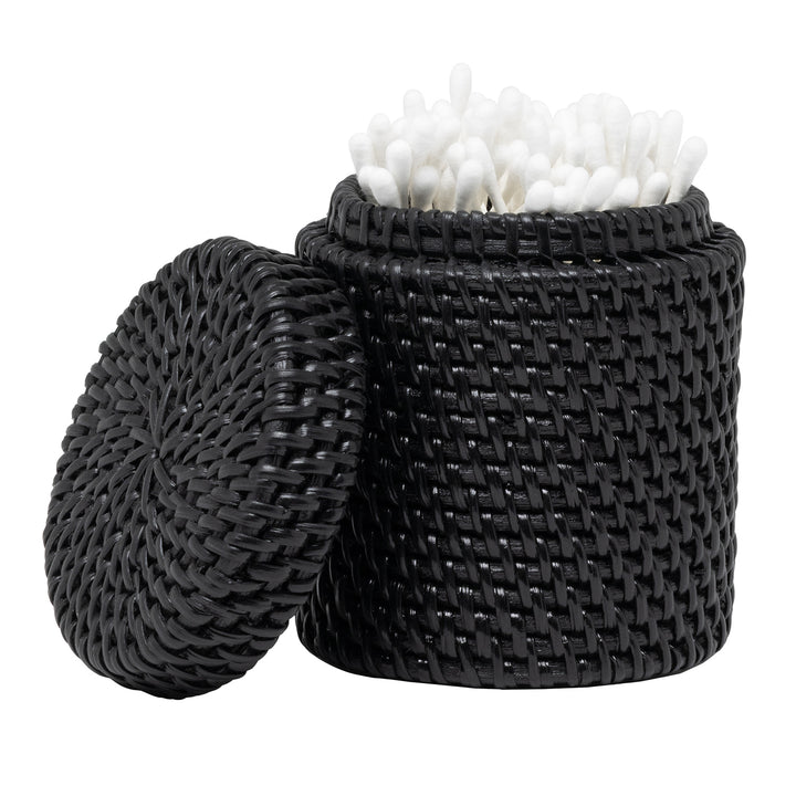 Dalton Rattan Bathroom Accessories (True Black)