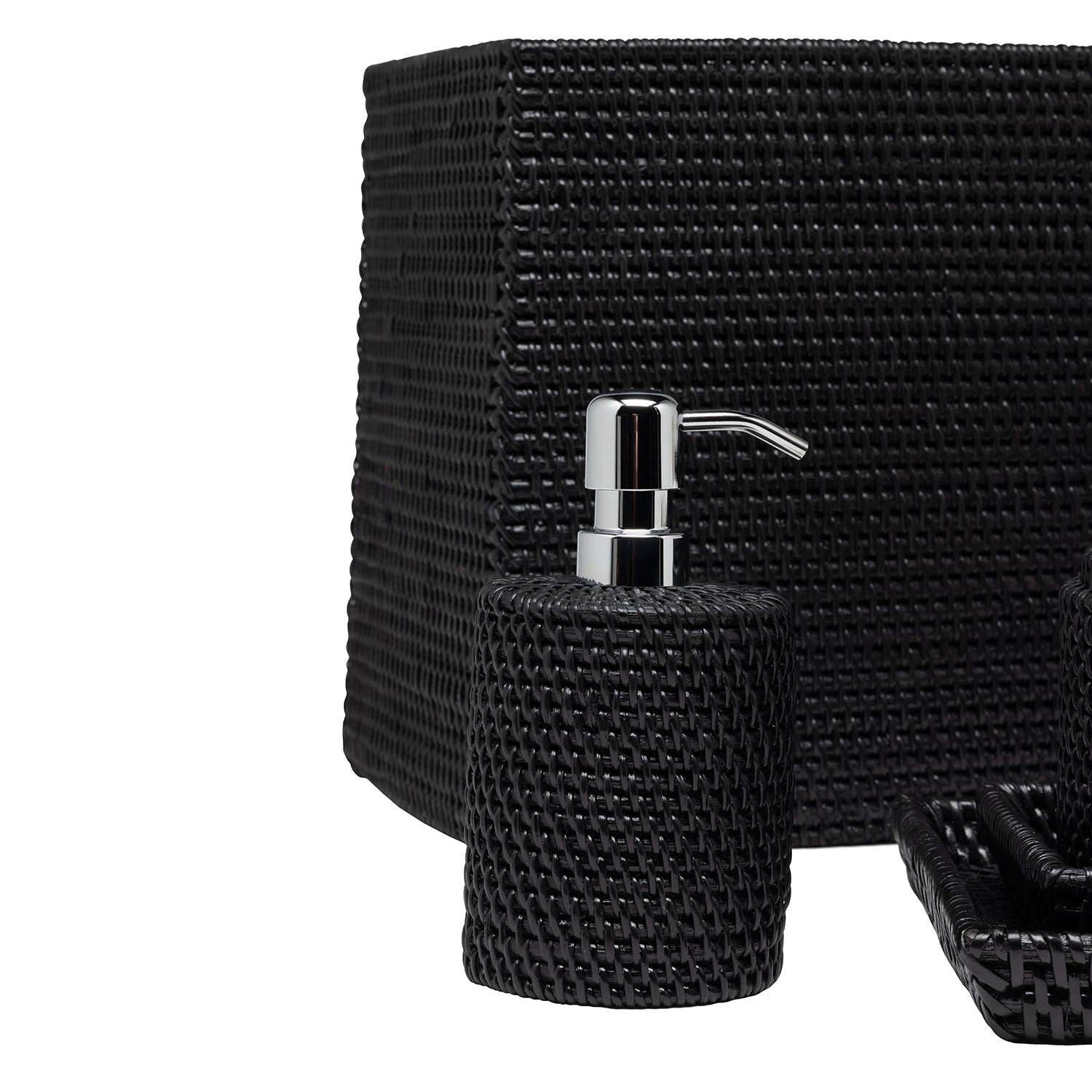 Pigeon & Poodle Dalton Rattan Soap Dispenser - Thumbnail 4
