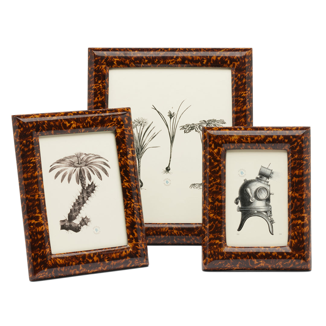 Dana High-Gloss Faux Tortoise Picture Frame